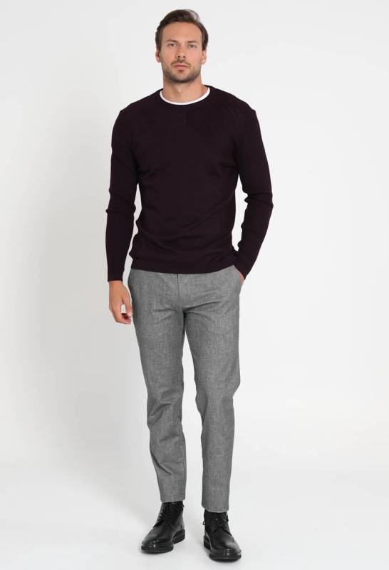 Nero Mens Sweater Damson - 2