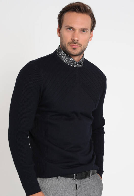 Nero Mens Sweater Navy - 3