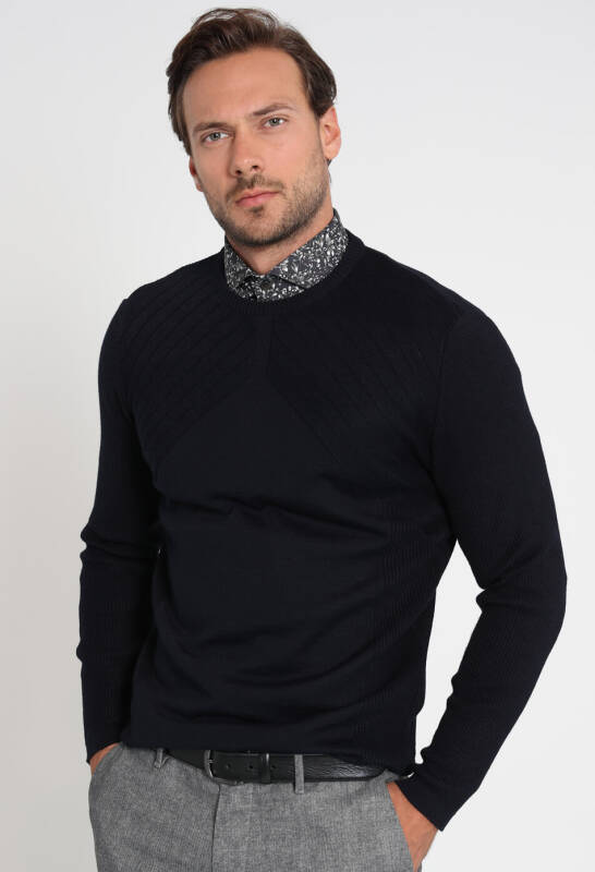 Nero Mens Sweater Navy - 4