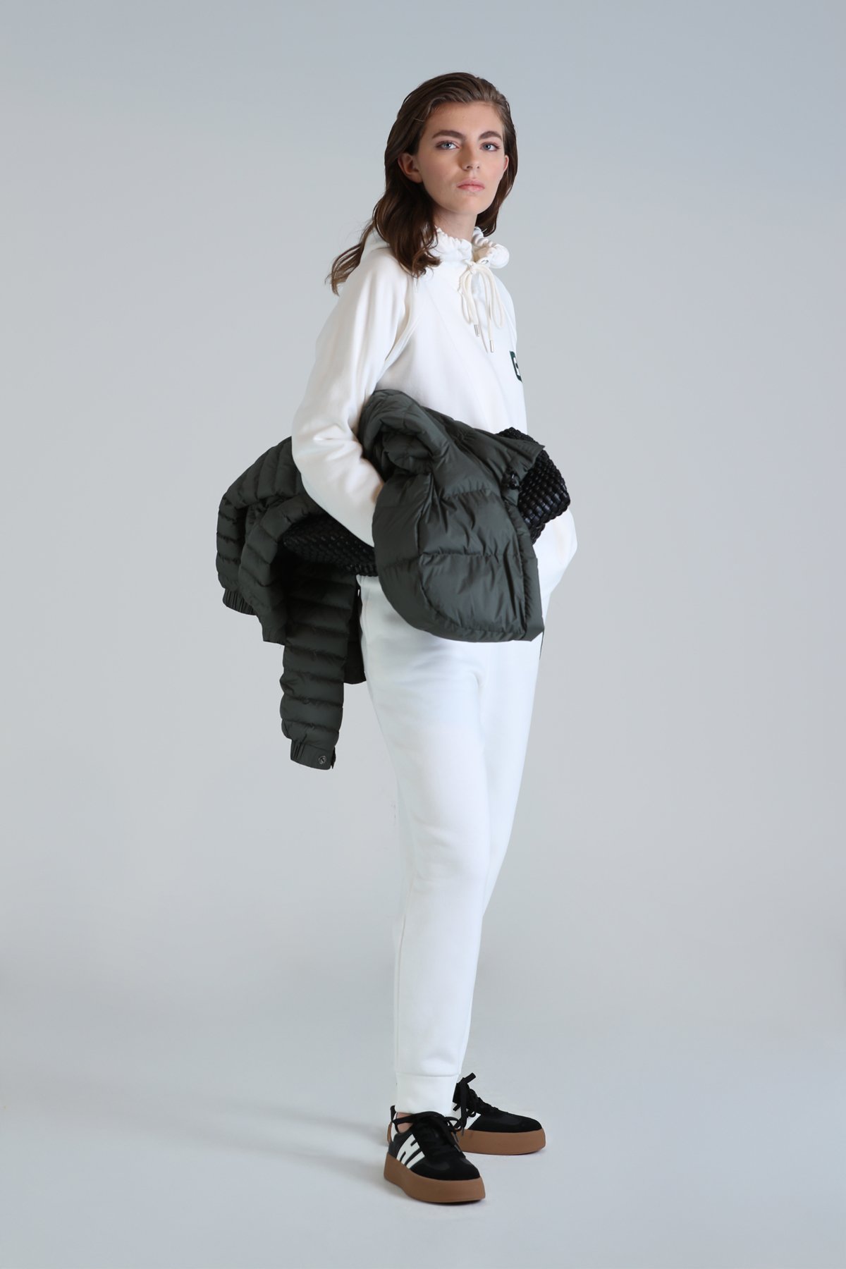Nıce Knitted Women's Sweatpants Off White - LUFIAN