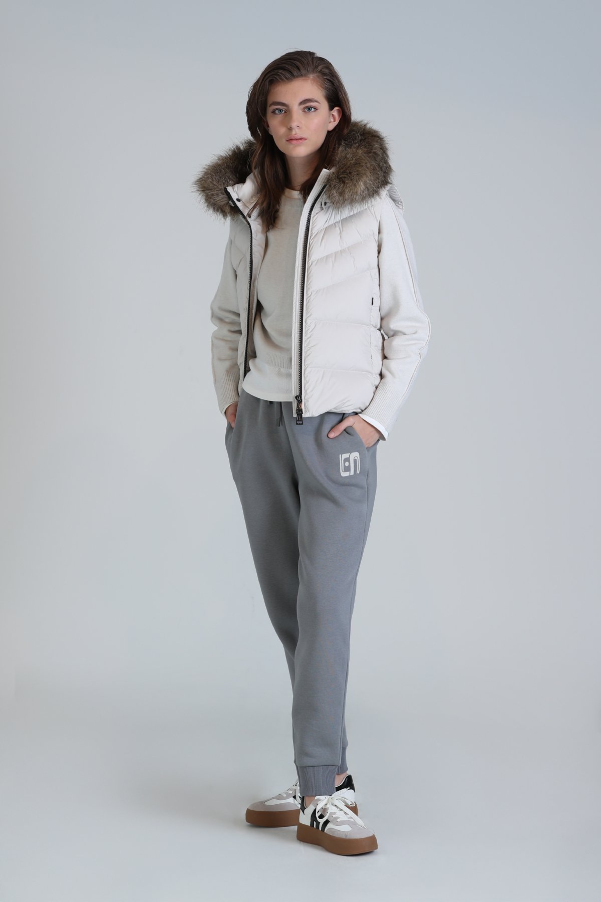 Nıce Knitted Women's Sweatpants Nave Green - LUFIAN