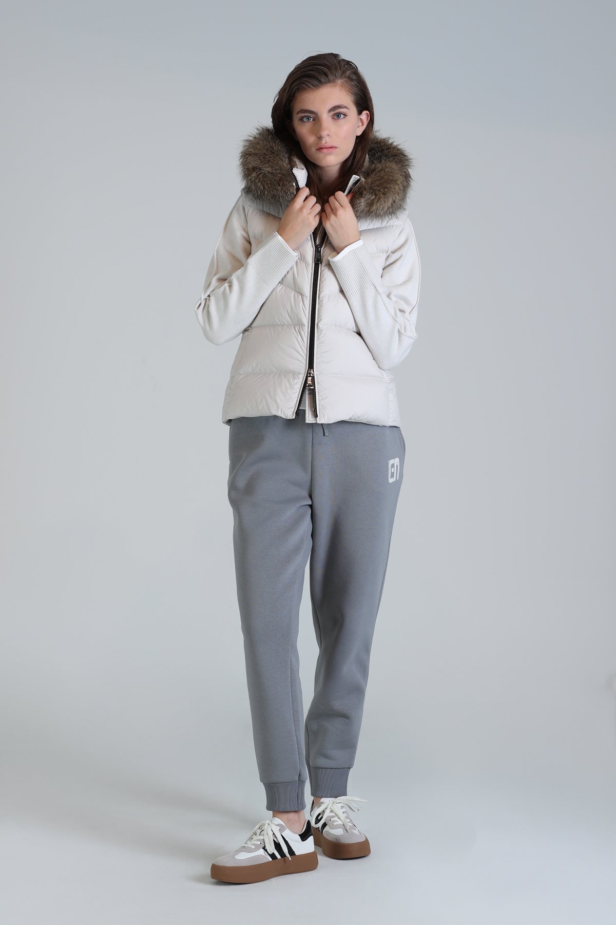 Nıce Knitted Women's Sweatpants Nave Green - LUFIAN