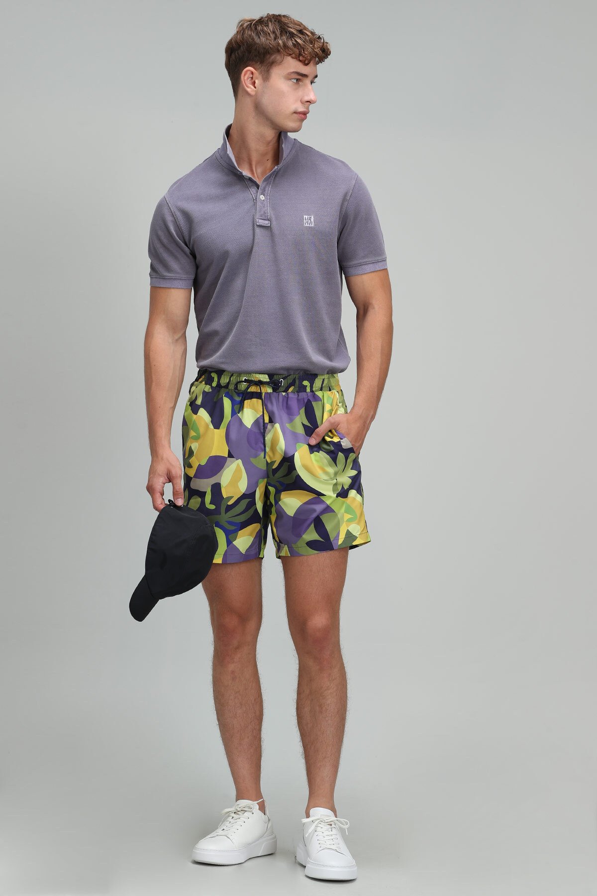 Nice Men's Swim Shorts Purple - LUFIAN