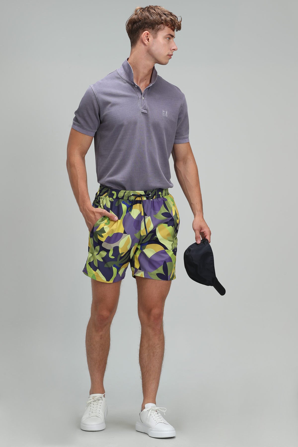 Nice Men's Swim Shorts Purple - LUFIAN