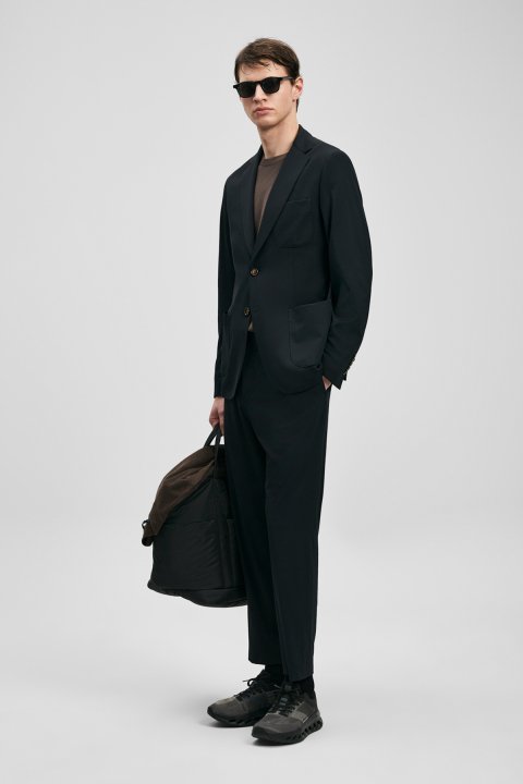 Noa Sports Men's Blazer Jacket Slim Fit Black - LUFIAN (1)