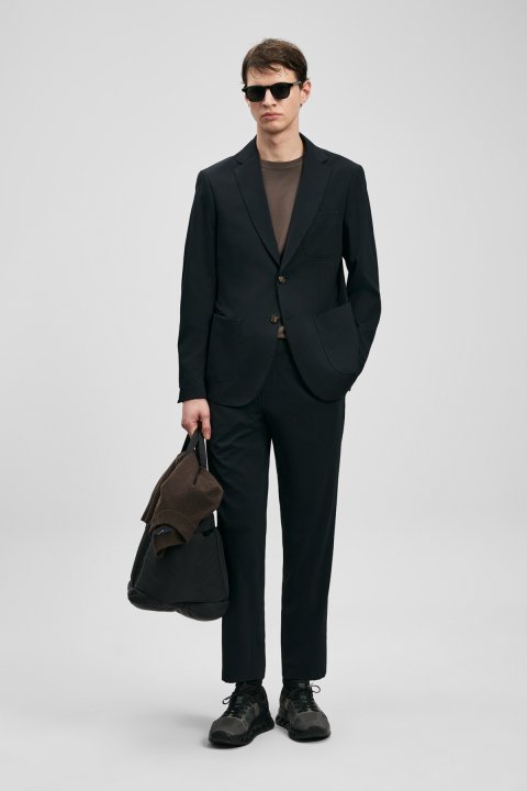 Noa Sports Men's Blazer Jacket Slim Fit Black - LUFIAN