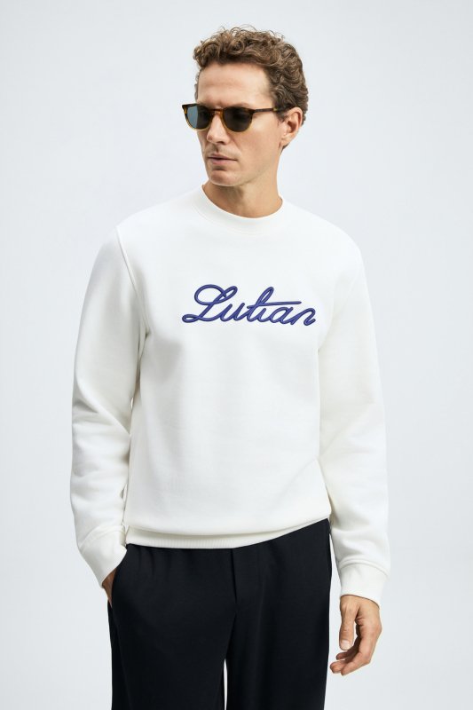 Male Sweatshirt Off Whıte