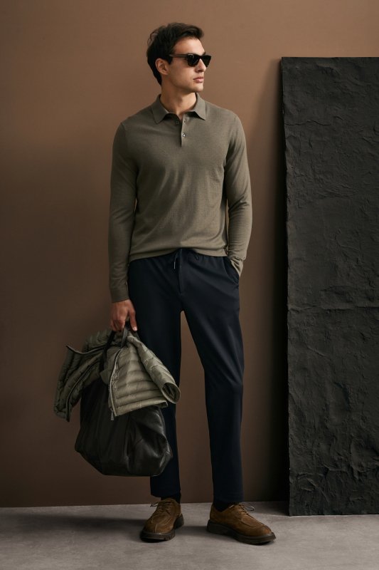 Smart Mens Chino Pants Slım Fıt Black