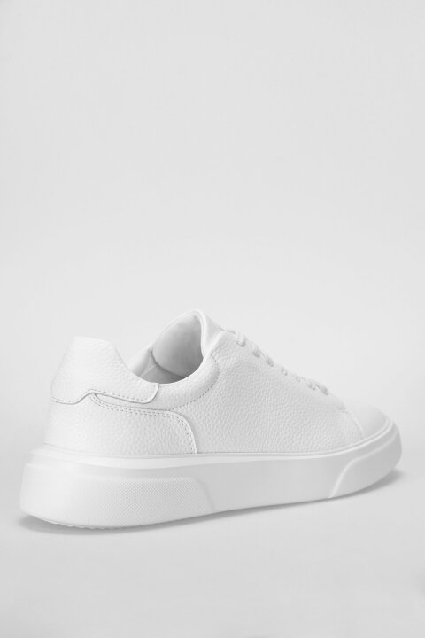 Tommy Men's Leather Sneakers White - LUFIAN