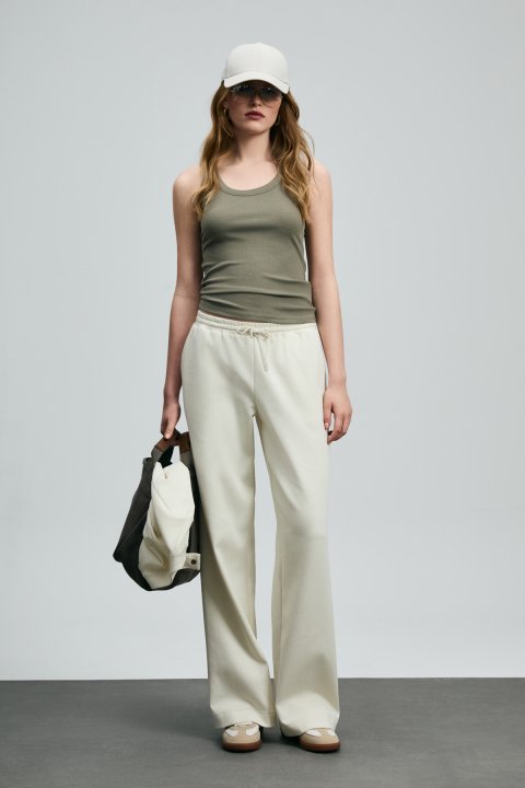 Nora Women's Knitted Undershirt Khaki - LUFIAN