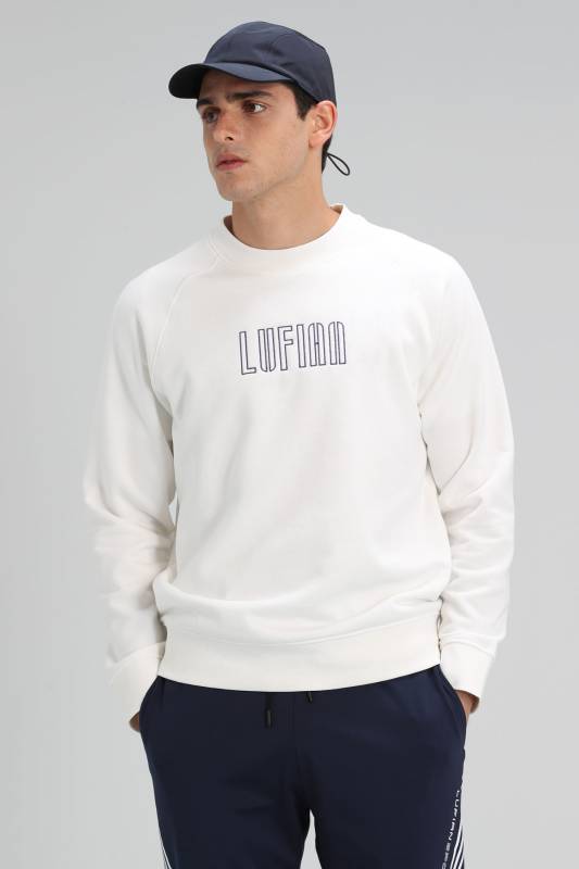 North Male Sweatshirt Off Whıte - 1