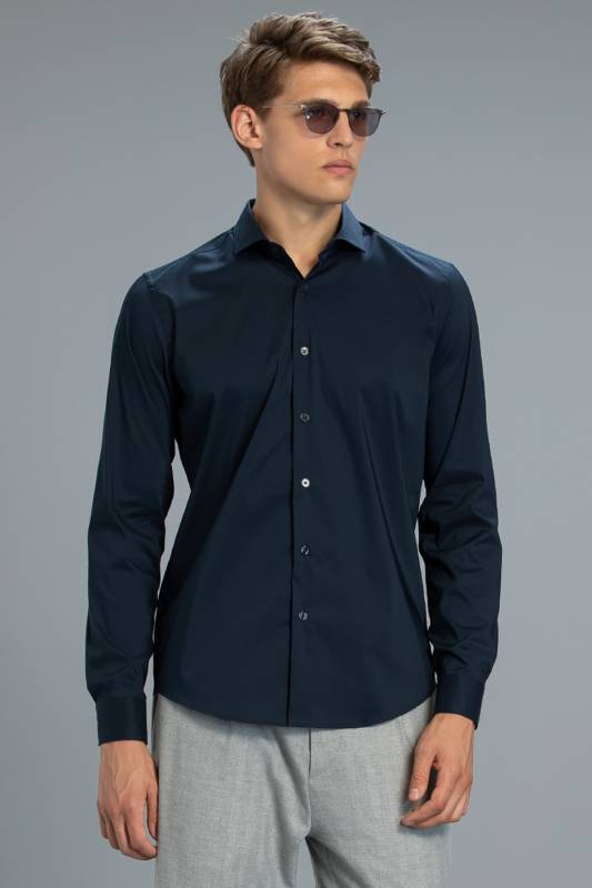 Notan Mens Smart Shirt Slım Fıt Navy - 1