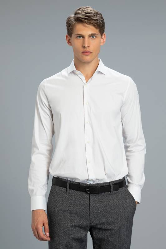 Notan Mens Smart Shirt Slım Fıt Whıte - 1