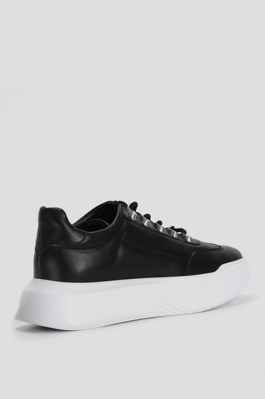 Notte Mens Leather Shoes Black - 3