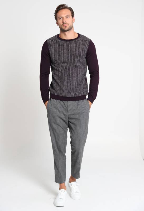 Nov Mens Sweater Damson - 1