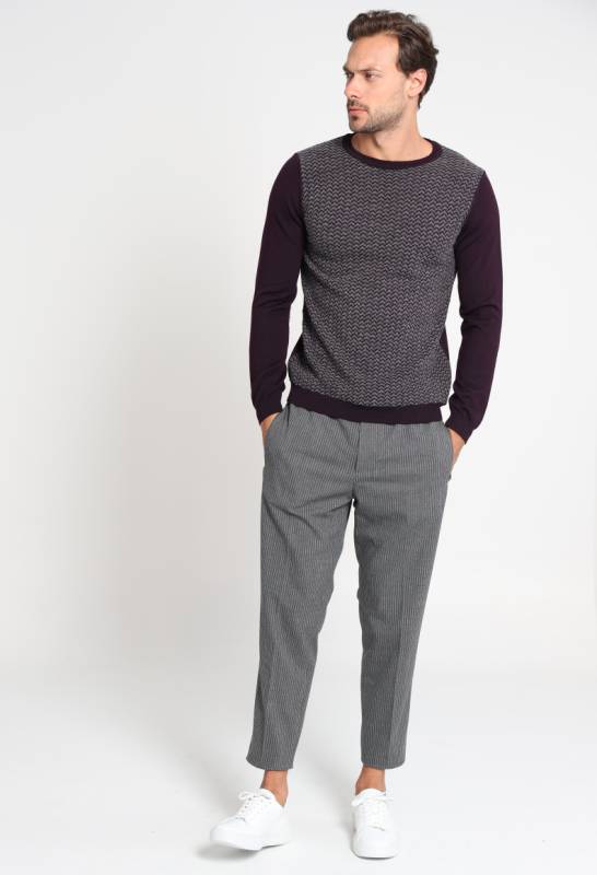 Nov Mens Sweater Damson - 2