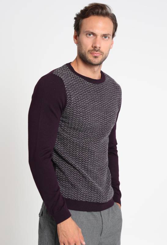 Nov Mens Sweater Damson - 3