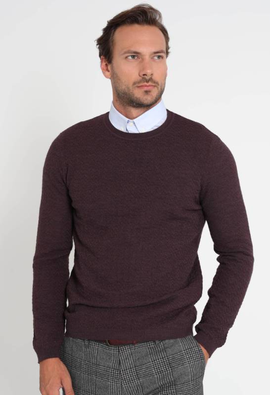 Nova Mens Sweater Burgundy - 3