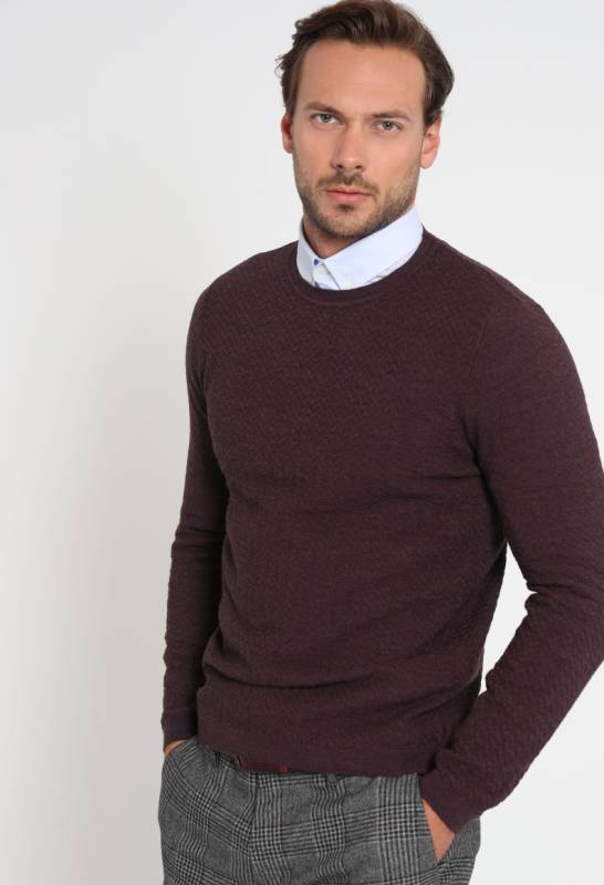 Nova Mens Sweater Burgundy - 4