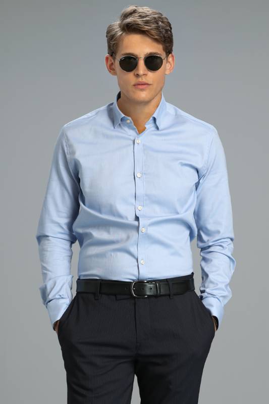 Nube Mens Smart Shirt Slım Fıt Blue - 1