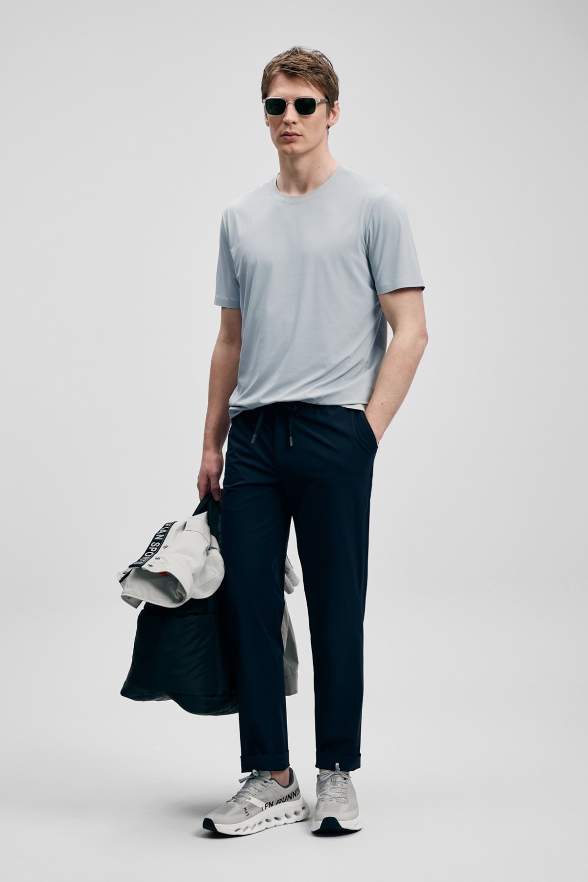 Nuvor Hi-Tech Performance Seamless T-Shirt Light Grey - LUFIAN