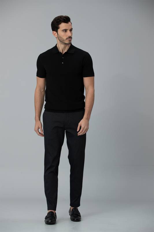 Offil Smart Mens Chino Pants Slım Fıt Black - 4