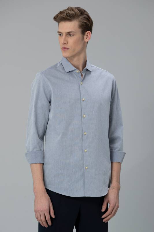 Oklo Mens Smart Shirt Slım Fıt Grey - 4