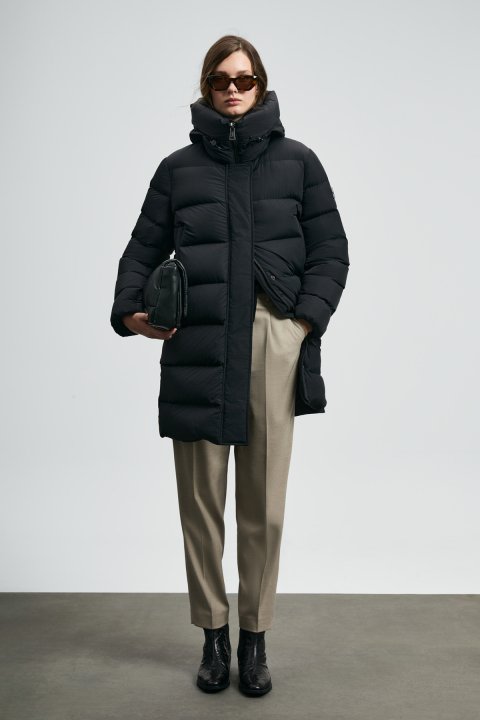 Olıvıa Goose Down Women's Coat Black - LUFIAN