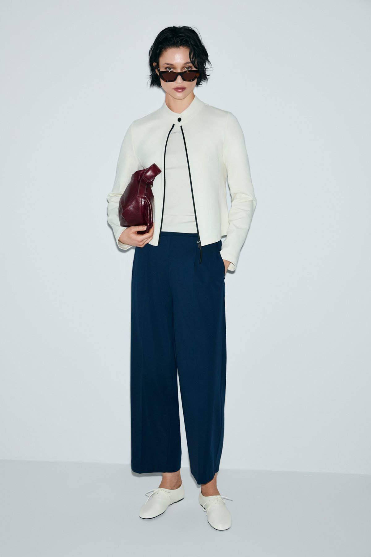 Olıvıa Women's Trousers Navy Blue - LUFIAN