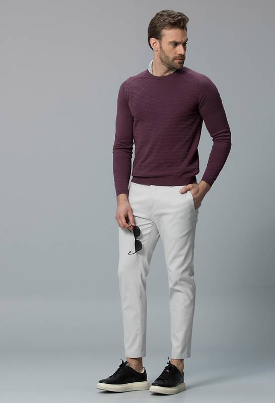 Onreco Smart Mens Chino Pants Slım Fıt Stone - 2