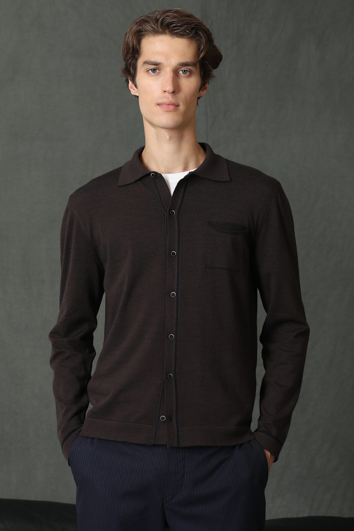 Orka Men's Sweater Brown - LUFIAN (1)