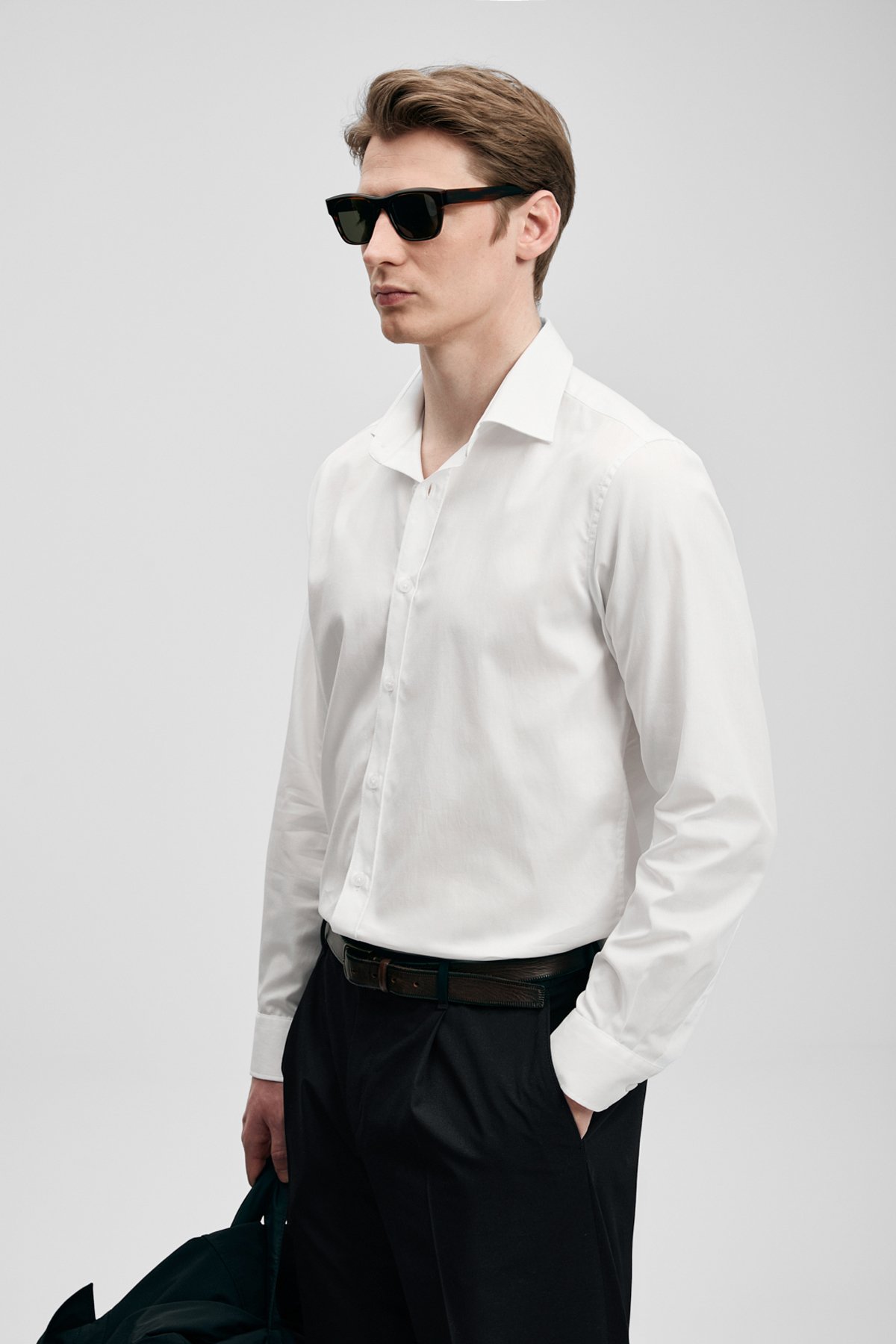Orland Men's Basic Shirt Regular Fit White - LUFIAN