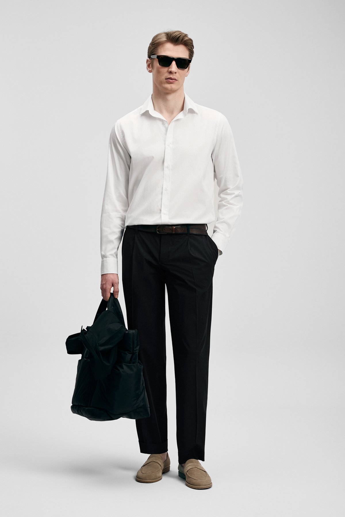 Orland Men's Basic Shirt Regular Fit White - LUFIAN