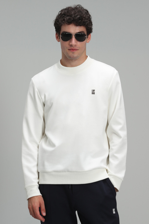 Oscar Male Sweatshirt Off Whıte - Lufian