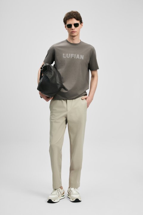 Oscar Modern Graphic T-Shirt Brown - LUFIAN