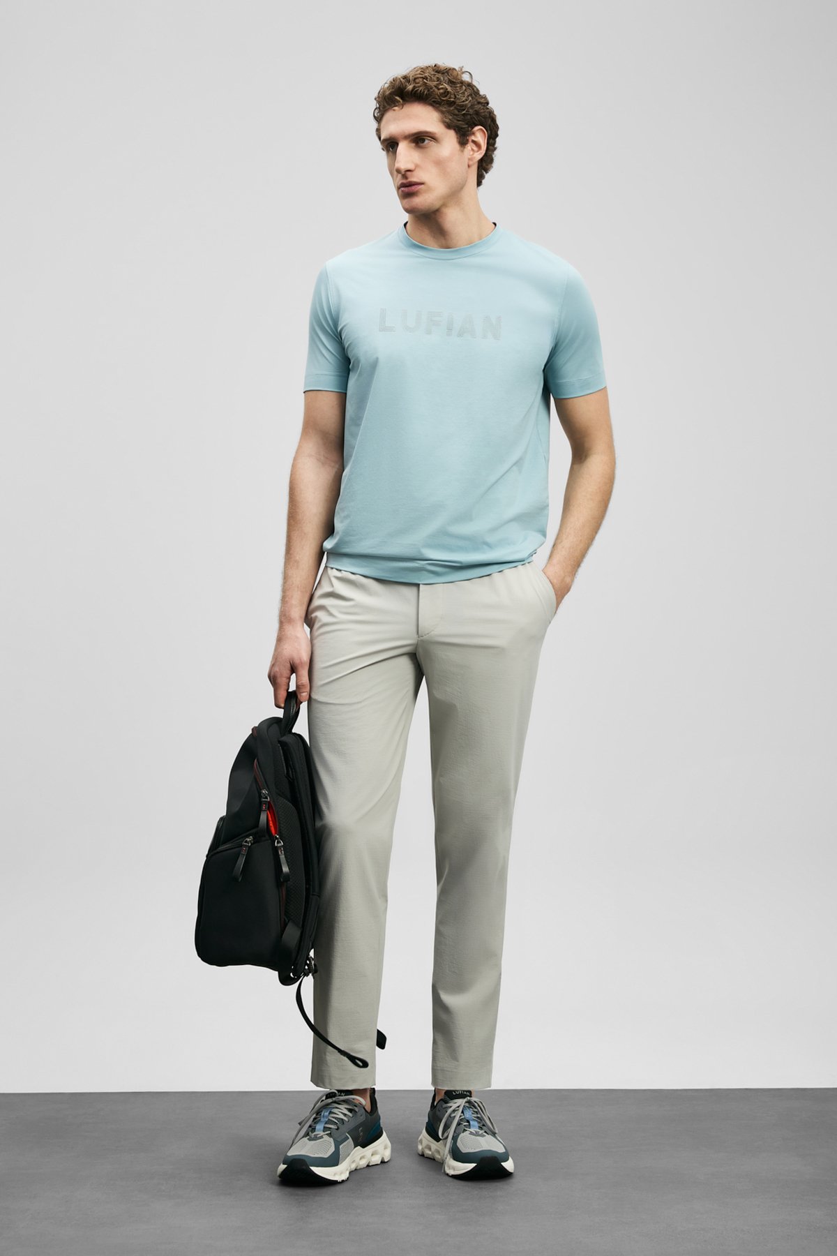 Oscar Modern Graphic T-Shirt Aqua Green - LUFIAN (1)