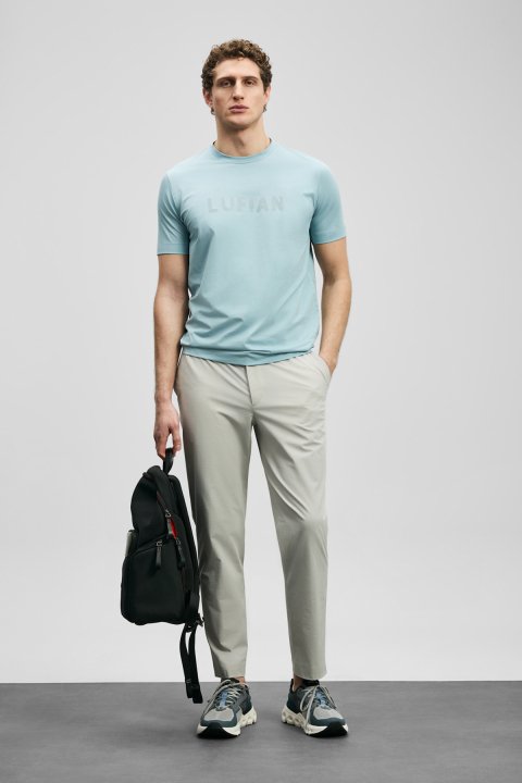 Oscar Modern Graphic T-Shirt Aqua Green - LUFIAN