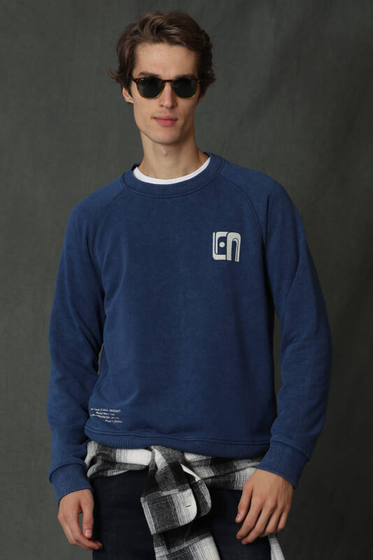 Owen Male Sweatshirt Lıght Navy - 1