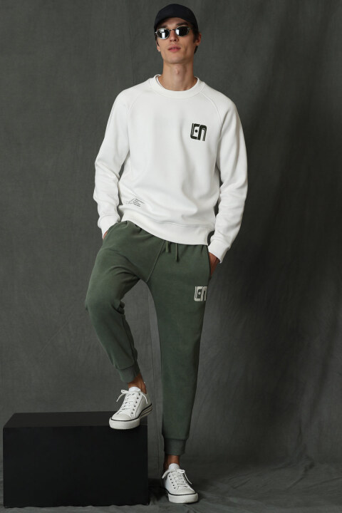 Owen Male Sweatshirt Off Whıte - Lufian