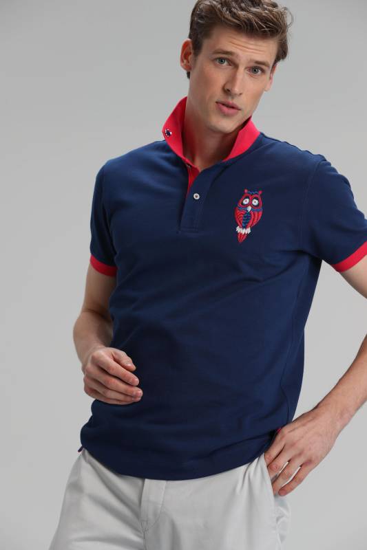 Palm Sports Polo Mens T - Shirt Lıght Navy - 4