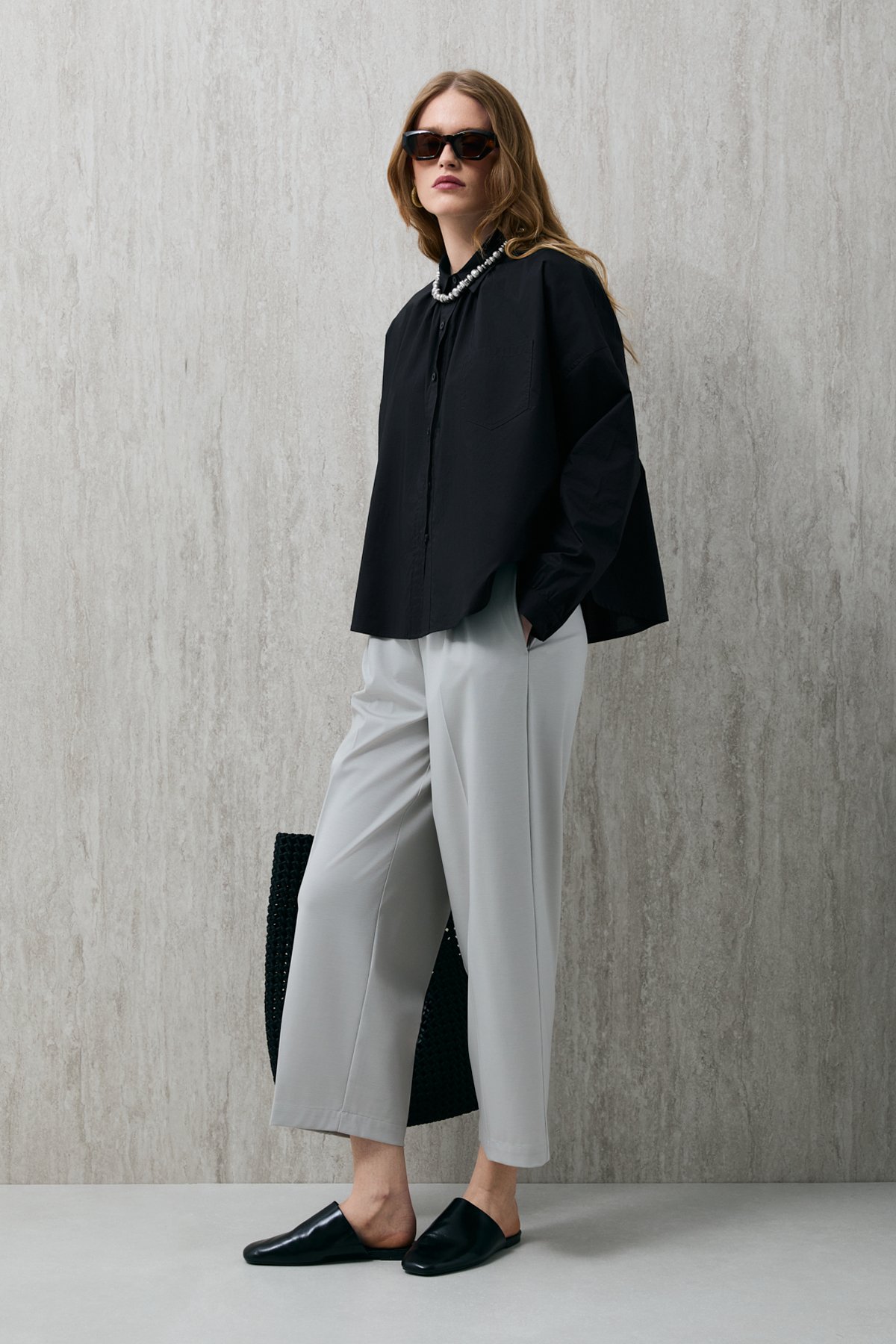 Pamela Women's Shirt Black - LUFIAN