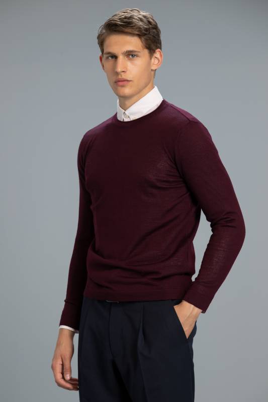 Parda Mens Sweater Burgundy - 2