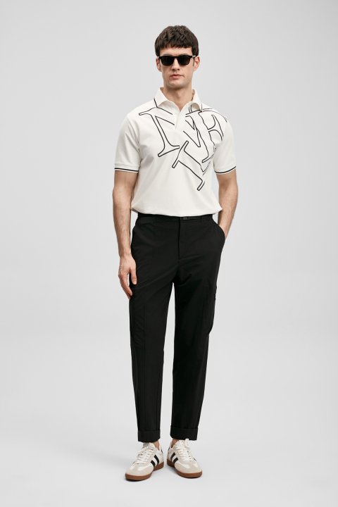 Parker Smart Men's Polo T-Shirt Off White - LUFIAN