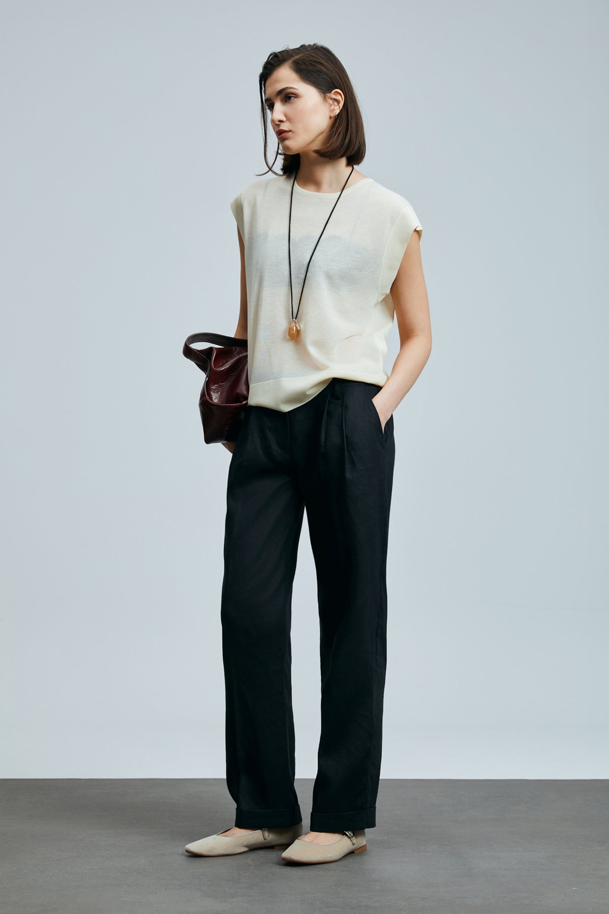 Pearl Women's Sweater Ecru - LUFIAN