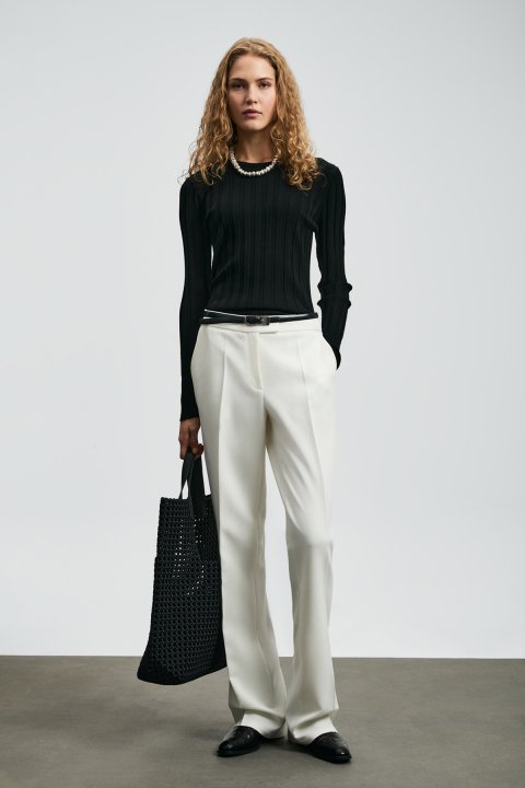 Perla Women's Sweater Black - LUFIAN (1)