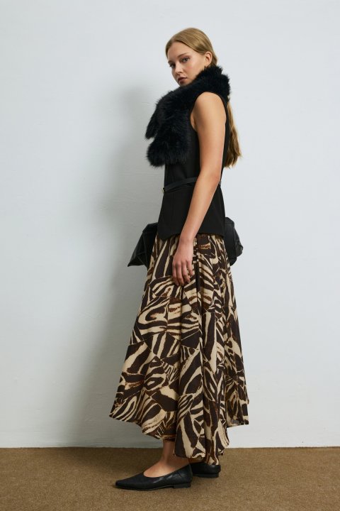 Pernıl Women's Skirt Brown - LUFIAN