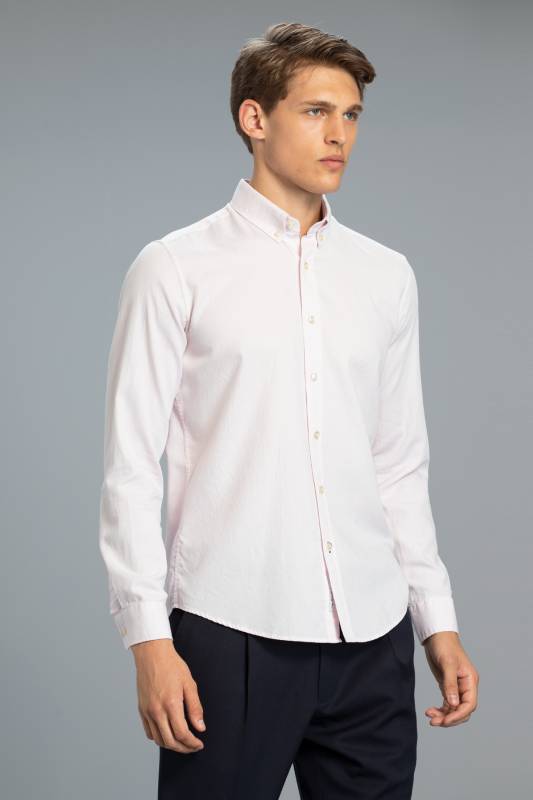 Pesaro Mens Smart Shirt Comfort Slım Fıt Pınk - 2