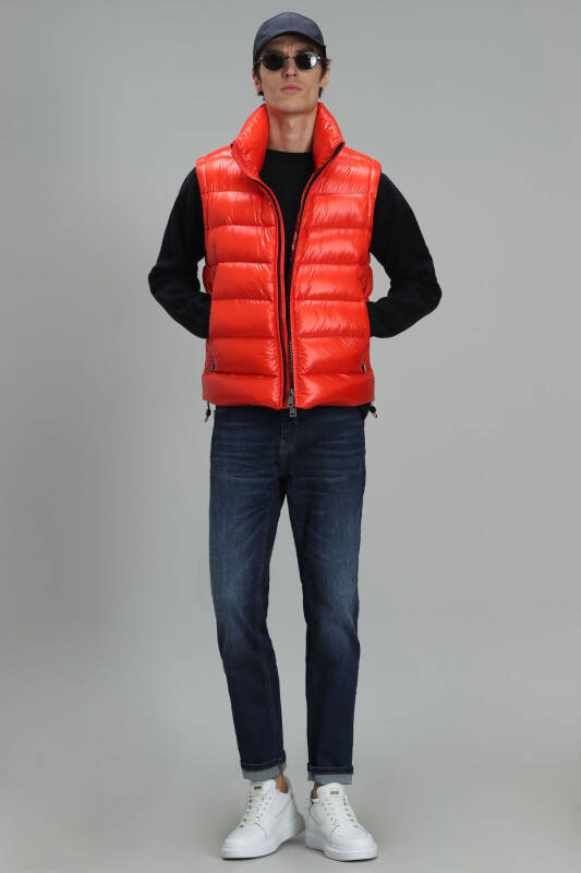 Peter Goose Feather Mens Vest Orange - 2