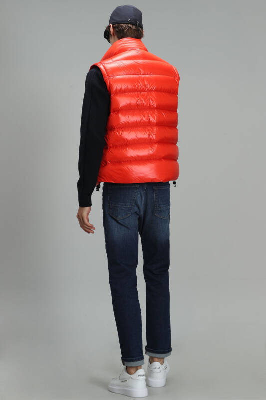 Peter Goose Feather Mens Vest Orange - 6