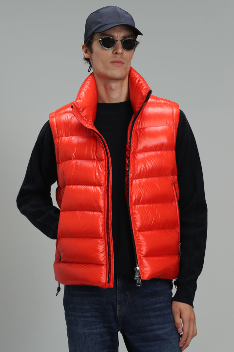 Peter Goose Feather Mens Vest Orange - Lufian